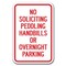 Signmission No Soliciting Peddling Handbills Or Overnight Parking 12inx18in Heavy Gauge, A-1218 No A-1218 No Solicting - N Sol Pe - alternate 1